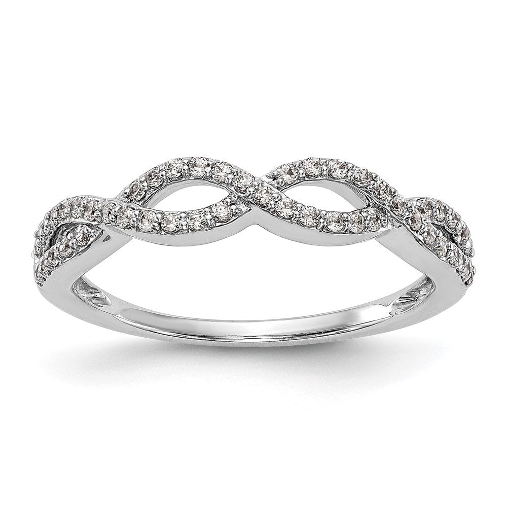14K White Gold Diamond Band Size 7 T4944