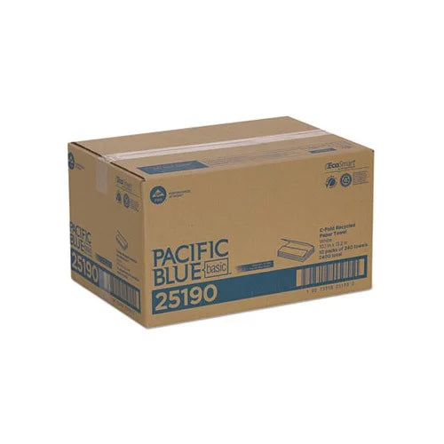 Blue Basic C-Fold Paper Towel 10 1/4 x 13 1/4 White 240/Pack F93773