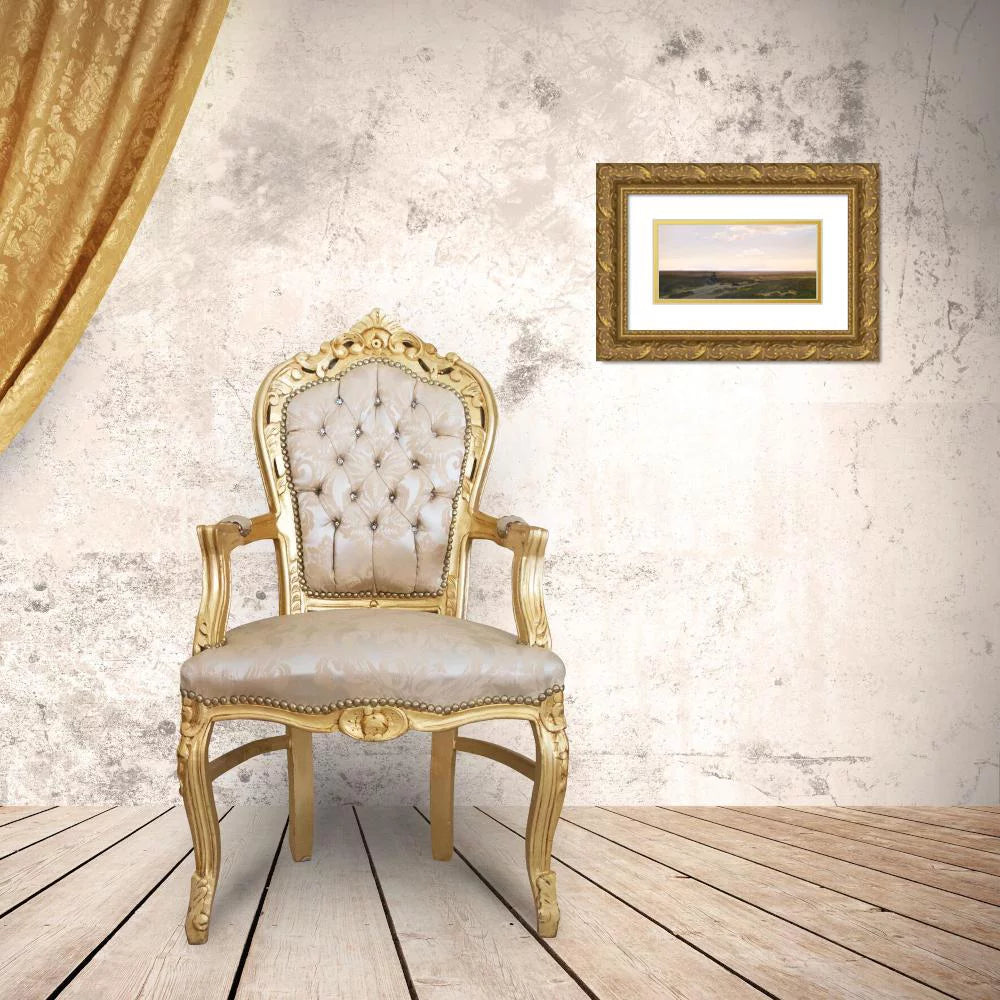 14x11 Gold Ornate Wood Frame Double Matted Art Print B59834