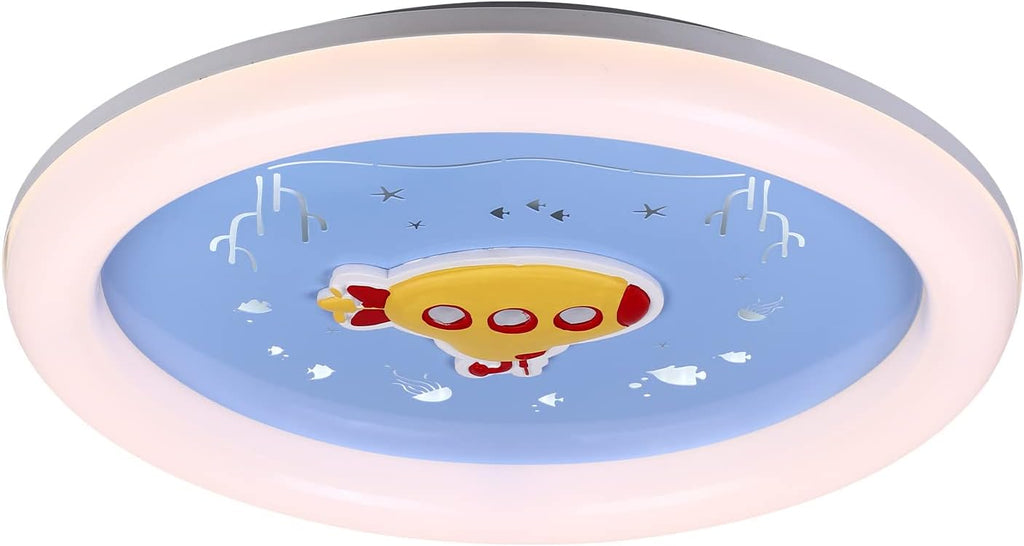 Blue LED Cartoon Plane Flush Mount Ceiling Light B671