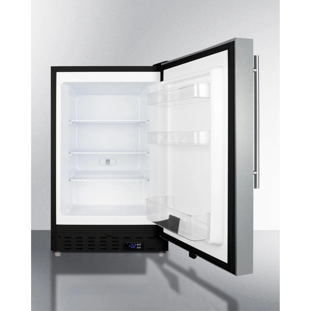 24 in. Built-In All-Freezer, Stainless Steel & Black P102