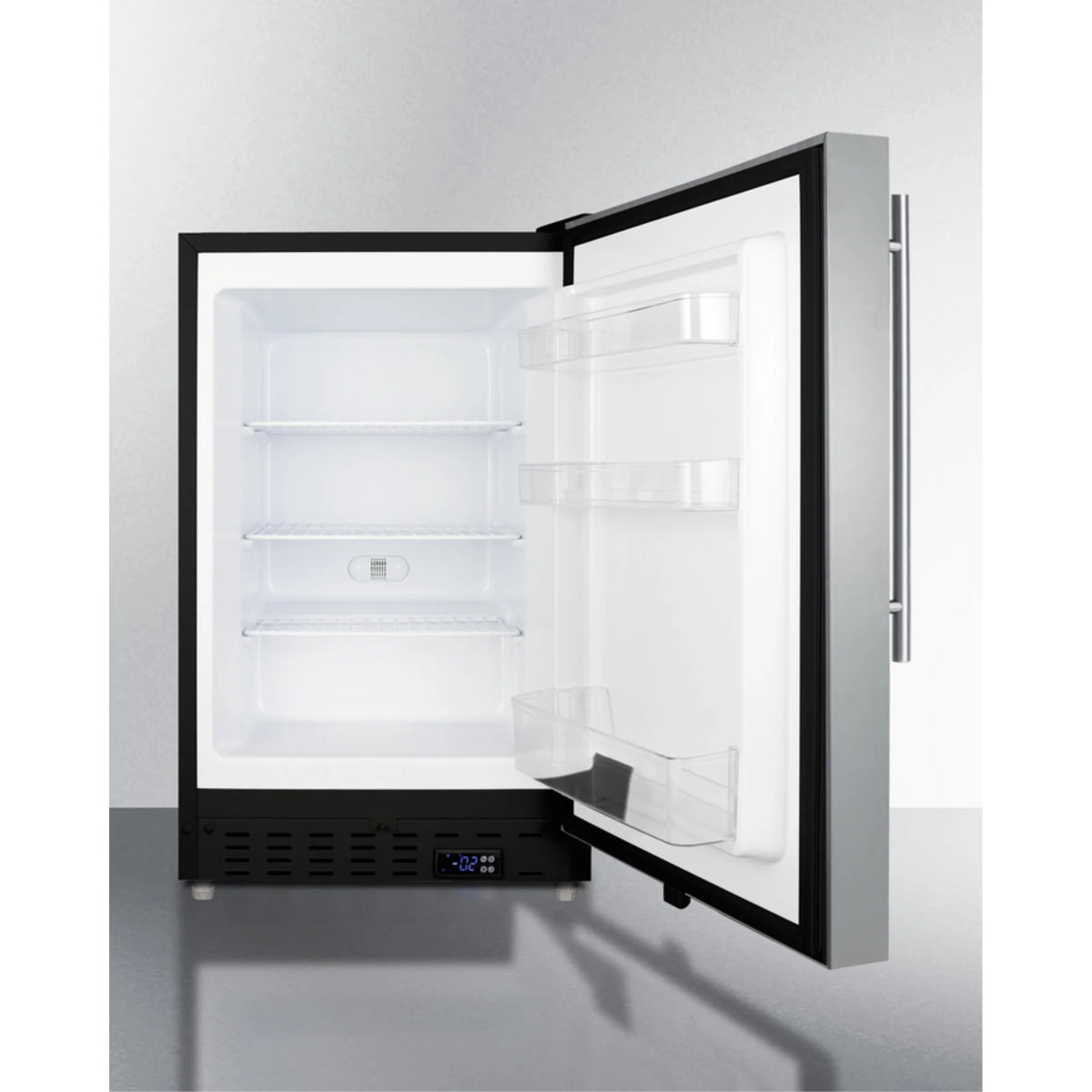 24 in. Built-In All-Freezer, Stainless Steel & Black P102