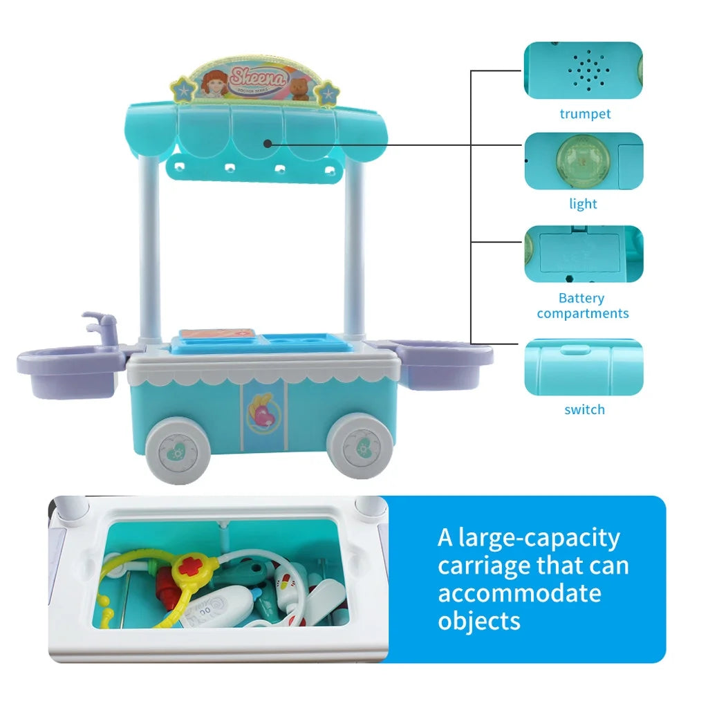 Doctor Kit Surgical Car with Music Kids Play House Educational Role Play Toy K5121