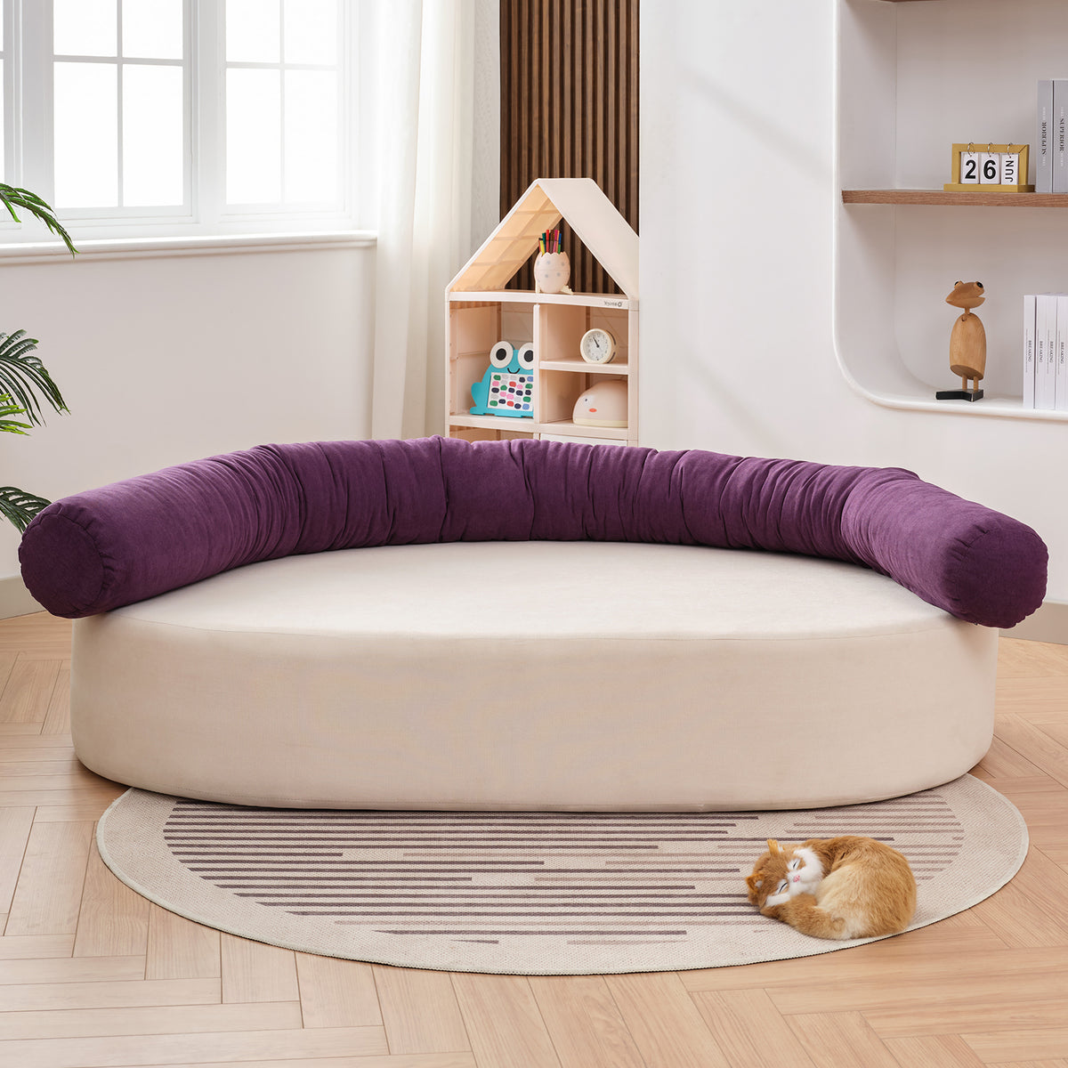 Beige Bean Bag Chair Sofa Bed M9171