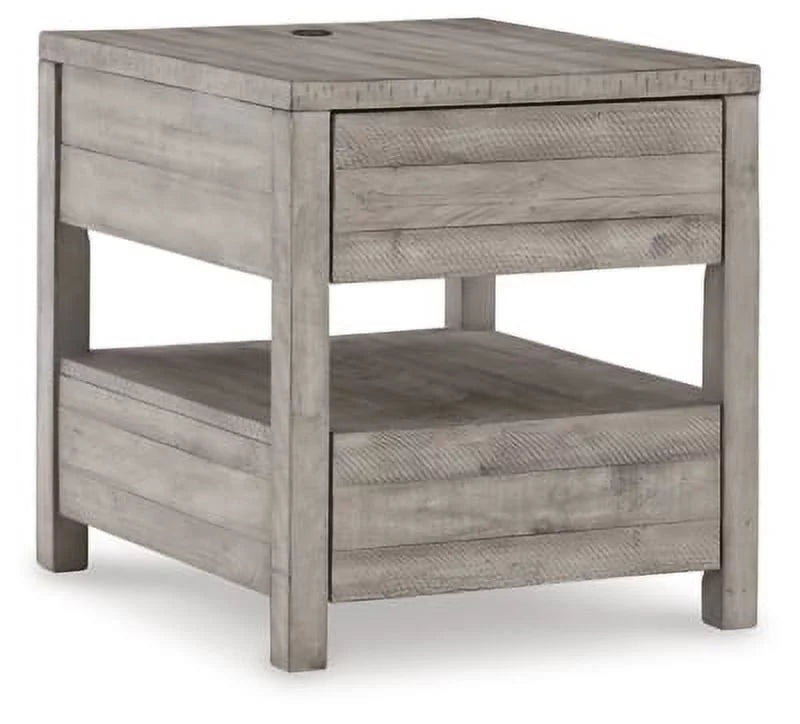 Contemporary Gray End Table T722376