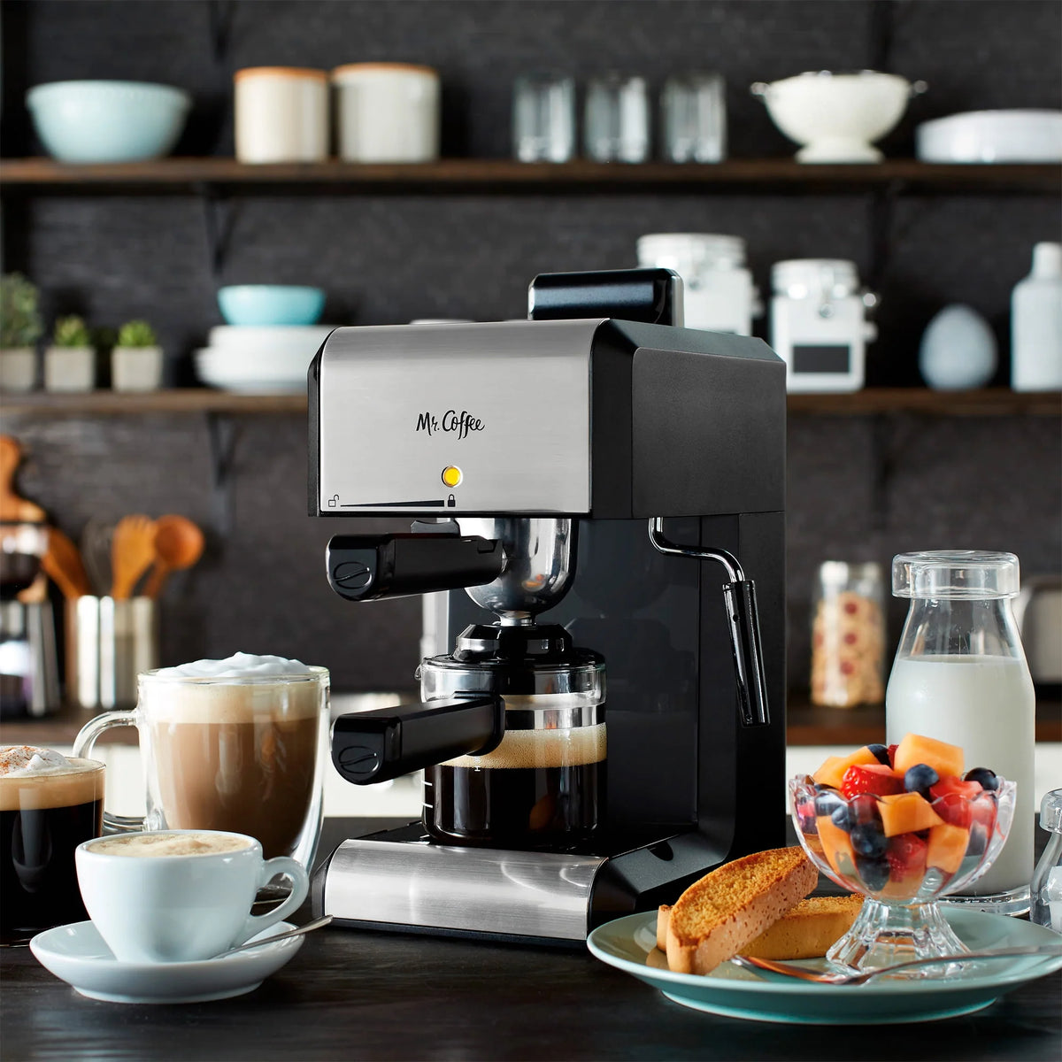 Automatic Espresso and Cappuccino Machine, 20 oz, Silver K3674